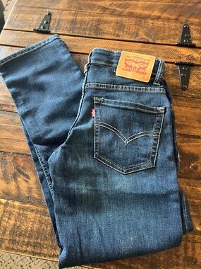 Levi's Kids Dark Blue Denim Jeans with Signature Patch